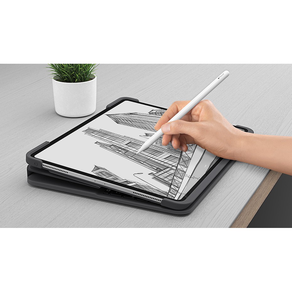 Bao da bàn phím Logitech Slim Folio Pro cho iPad Pro 11 - iPad Pro 12.9 - Đèn bàn phím & kết nối Bluetooth & Khe cắm bút