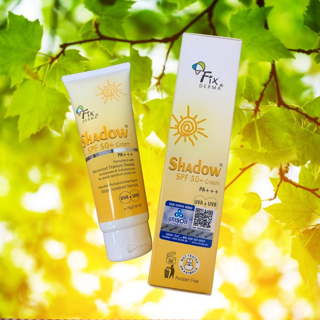 Kem Chống Nắng Fixderma Shadow SPF50+ Cream và SPF30+ Gel 75g