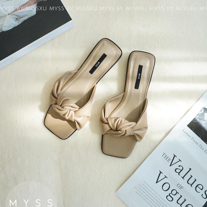 Dép nữ nơ cột bản lớn 1,5cm thời trang MYSS - DE99