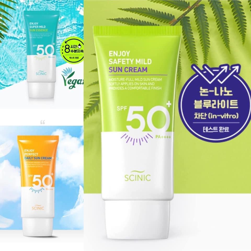 Kem chống nắng dịu nhẹ cấp ẩm Scinic Enjoy Super Mild Sun Essence