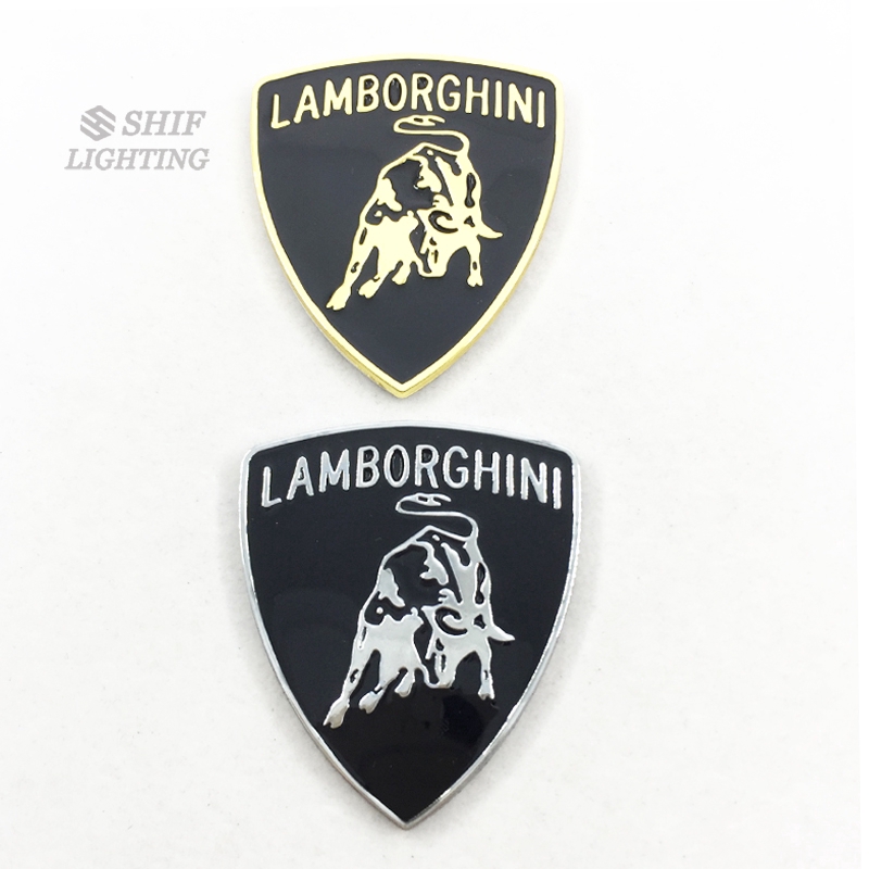 1 x Hình Dán Logo Con Bò Bằng Kim Loại Trang Trí Xe Hơi Lamborghini