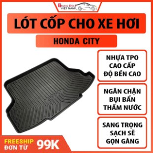 Lót Cốp Nhựa Dẻo Xe HONDA CITY 2015-2021 Đàn Hồi, Không Mùi, Chống Nước Dễ Vệ Sinh -FREE SHIP