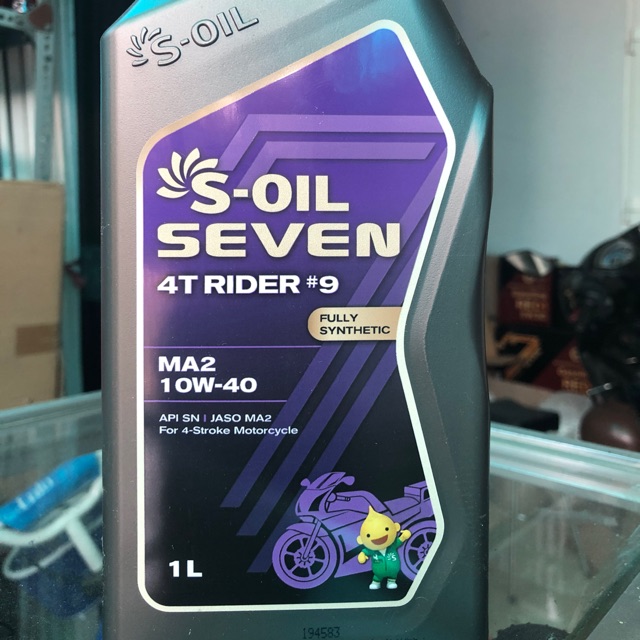 S OIL RIDER 10W40 1L - Nhớt S OIL cao cấp dành cho xe số nhập khẩu 100% Hàn Quốc