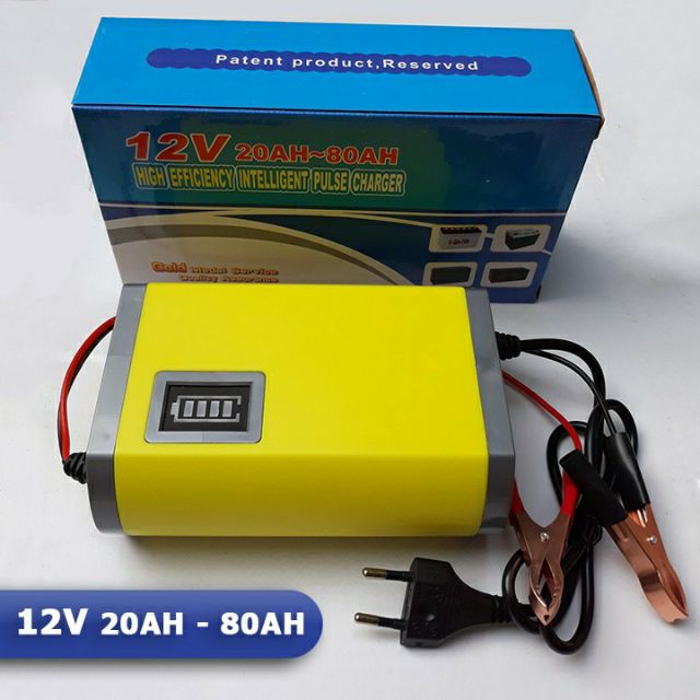 Bộ sạc ắc quy ô tô tự ngắt 12v 20ah-80ah