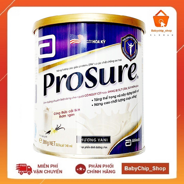 Sữa Prosure Vani hộp thiếc 380g [Date 10/2022]