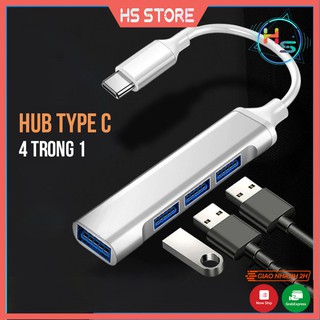 Bộ chia cổng Hub Type-C/Hub USB 4 trong 1 cho Laptop/Macbook,Điện thoại,iPad Chất liệu và các tiếp xúc hợp kim