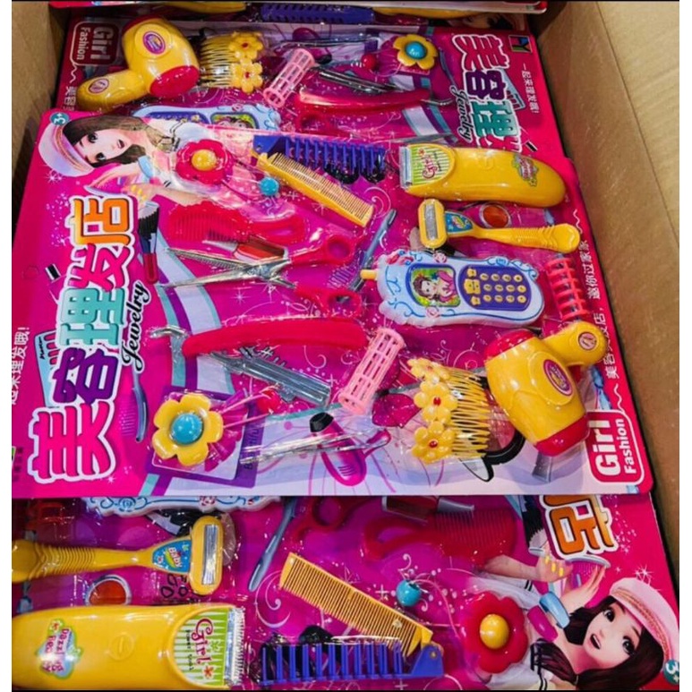 Bộ đồ chơi bé gái làm thợ cắt tóc siêu đáng yêu🎀💐