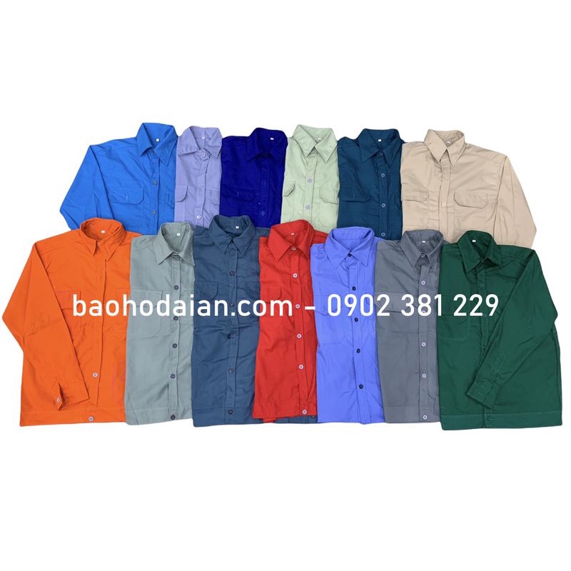 Áo đồng phục công vải si giá rẻ, thoáng mát