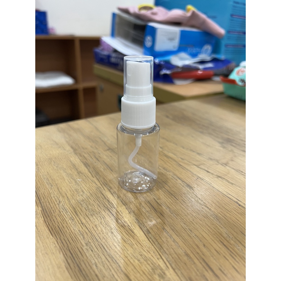 Chai Nhựa pet 20ML, vòi xịt phun sương, nắp bật, nắp vặn, vòi nhấn pump, vòi nhấn khóa cài, nắp nhọn dùng chiết mỹ phẩm
