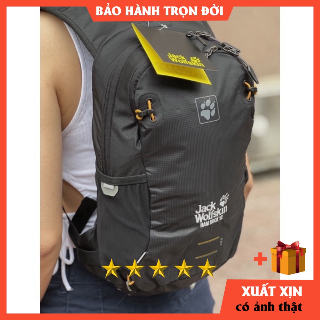Balo du lịch Jack Wolfskin Hamrock 12L - Balo trekking phượt leo núi nhỏ gọn - Có áo mưa chống thấm nước xịn ⚡️