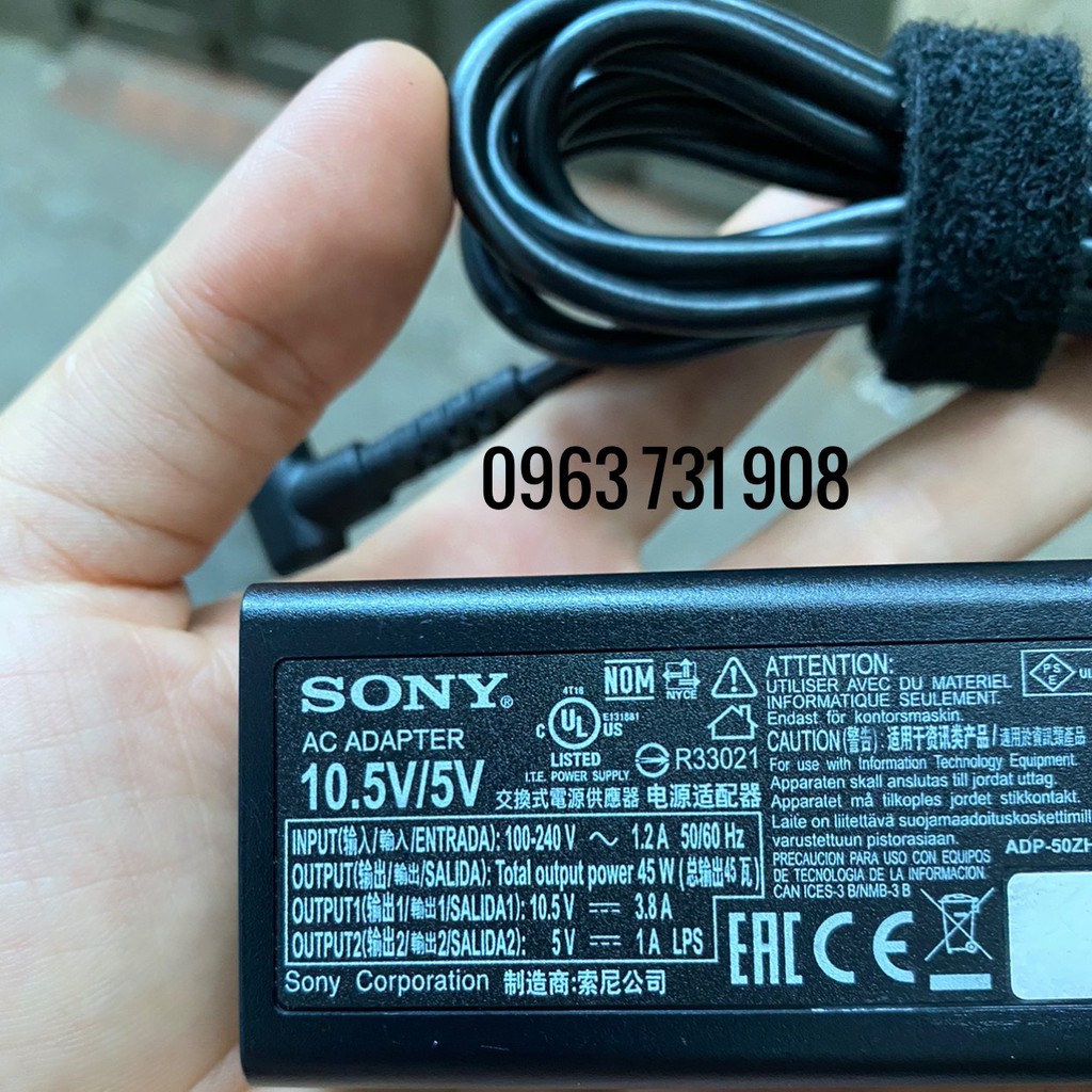 Cục sạc laptop SONY VAIO 10.5V-3.8A chính hãng