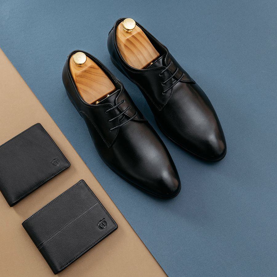 Giày da nam công sở Derby da bò xịn cao cấp, sang trọng hàng hiệu Tâm Anh mã GNTA5502-D