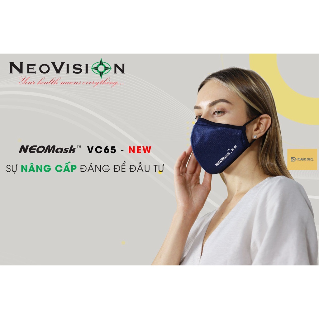 Khẩu trang NEOMASK than hoạt tính  VC65 đeo tai CHÍNH HÃNG