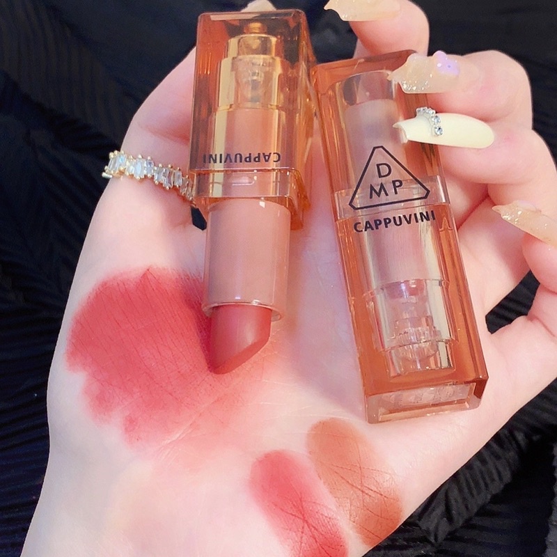 Set 3 Son môi Cappuvini Dạng Thỏi Vỏ Nâu Trong Suốt Hàng Nội Địa Trung