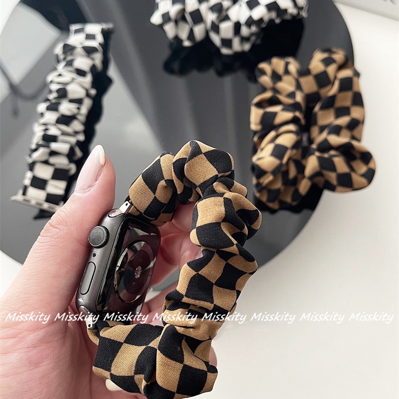 Dây Đeo Thay Thế Bằng Lông Nhung Co Giãn Cho Đồng Hồ Thông Minh Apple Watch Series 7 6 5 4 3 2 SE 41mm 45mm 42mm 40mm 44mm