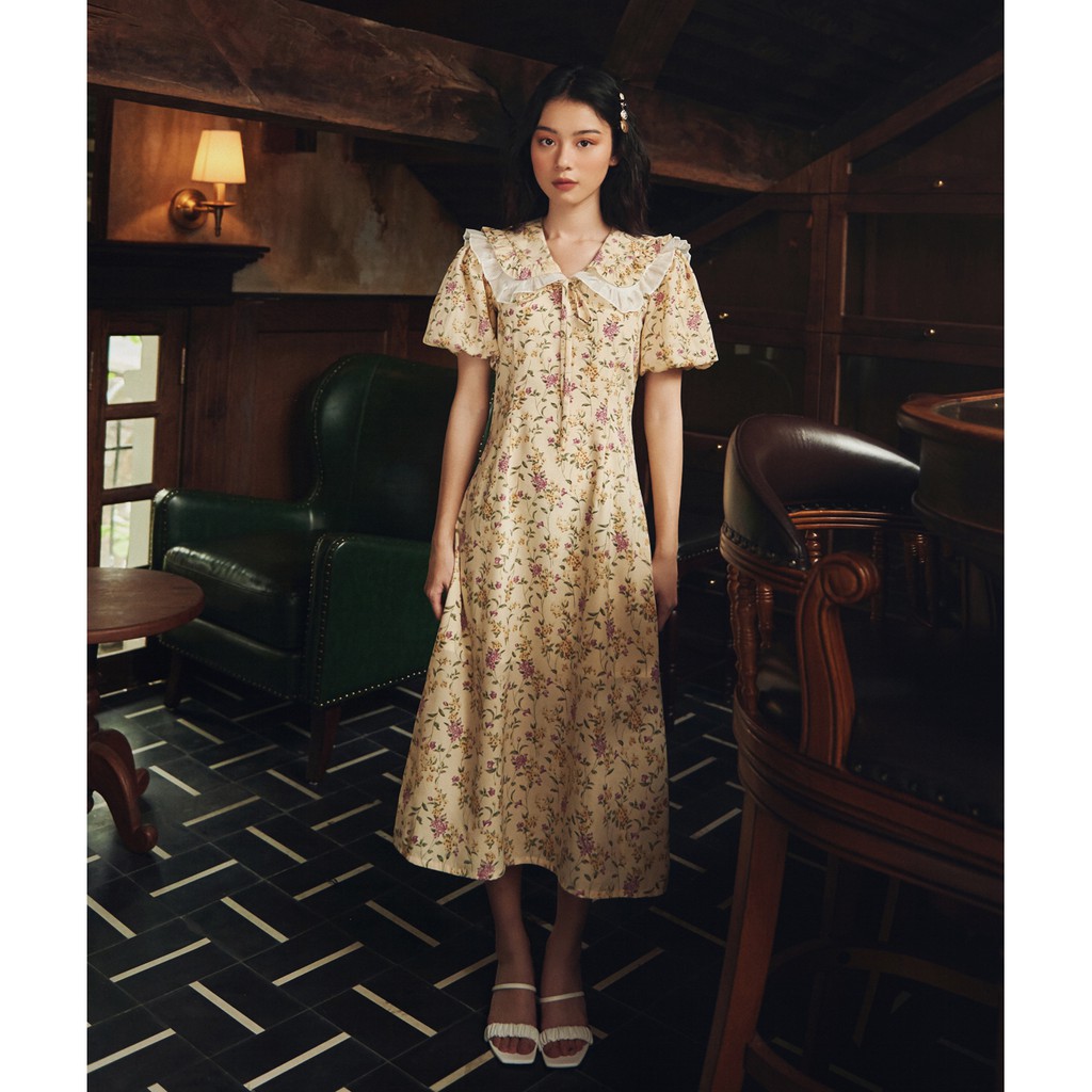 [Mã WABRWA15 giảm 15% đơn 300K] BLEUBIRD Váy voan hoa dáng dài BENEE DRESS | BigBuy360 - bigbuy360.vn