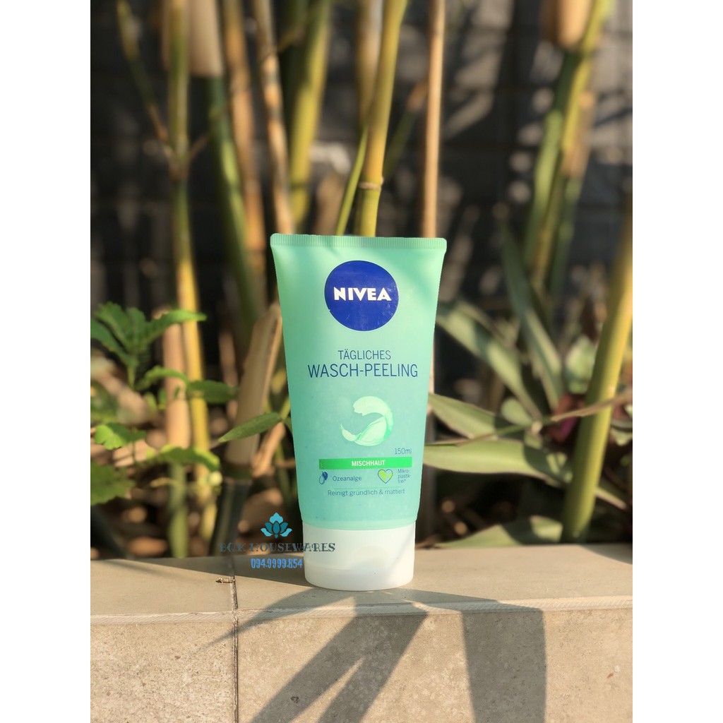 [ Hàng Đức ] Sữa rửa mặt tẩy tế bào chết Nivea Wasch Peeling, 150ml - Hàng Đức