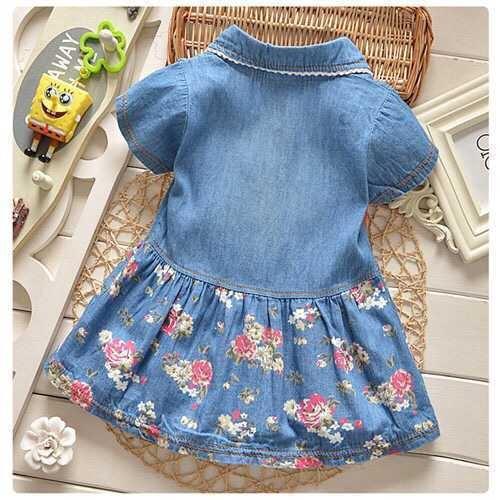 Đầm công chúa denim cho bé đi tiệc