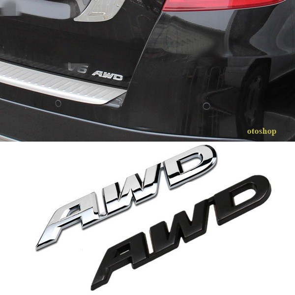 Tem chữ AWD trang trí xe