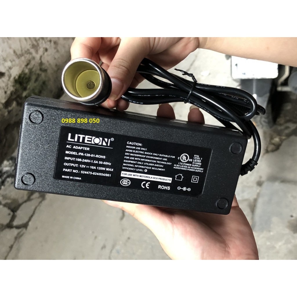 Nguồn Liteon DC 12v 10a 120w đầu tẩu oto