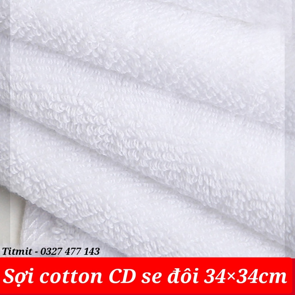 Khăn ăn, khăn tay 34×34cm chuyên dùng khách sạn cao cấp chất liệu sợi cotton CD 100%