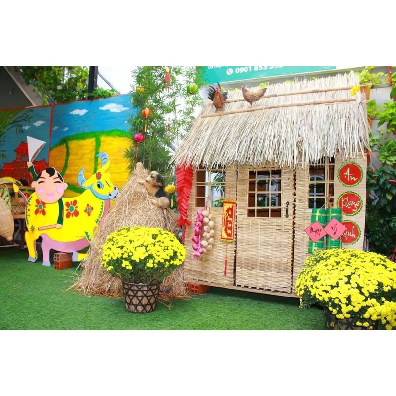 Lá cỏ tranh lợp mái nhà 1m x 3m