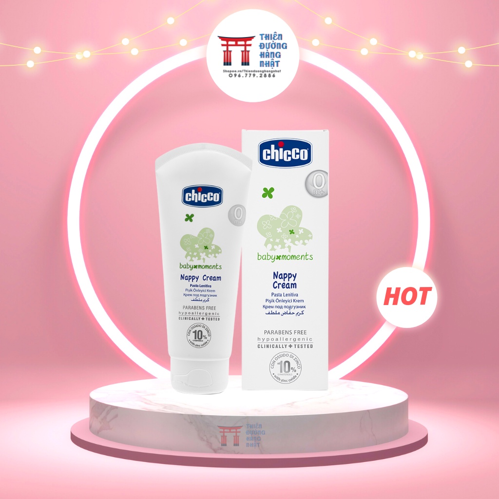 Kem hăm Chicco 3 tác động, chứa Vitamin và Omega an toàn cho da bé 0M+