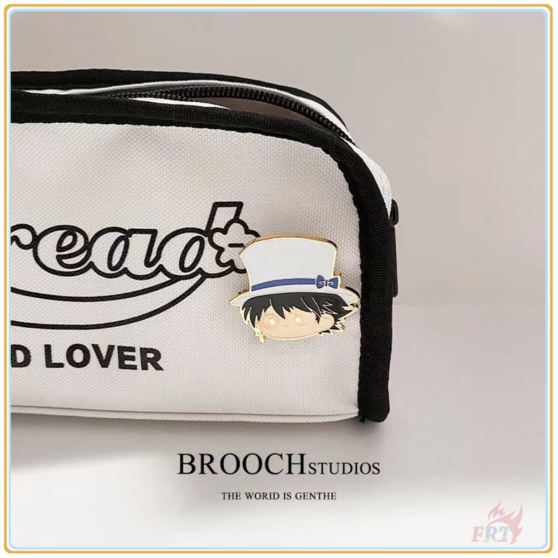 ★ Ghim Cài Áo Hình Thám Tử Conan & Kaito ★ 1 Huy Hiệu Gài Áo Tráng Men Hình Hoạt Hình Anime