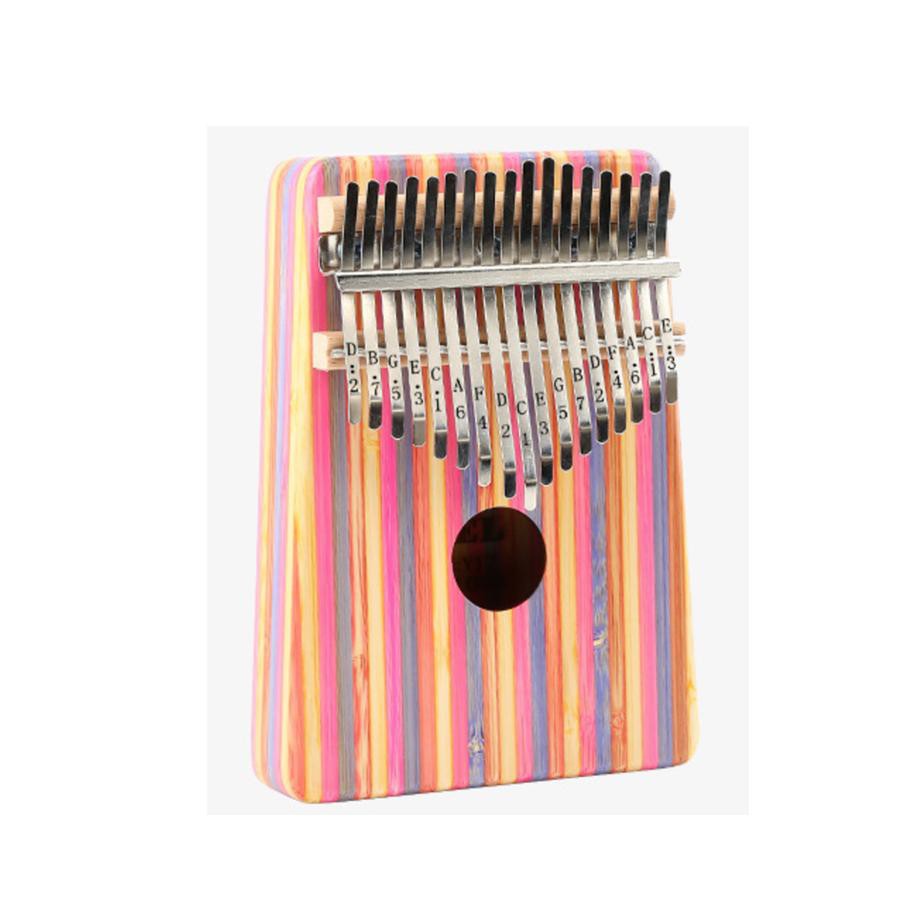 Đàn Kalimba Woim 17 phím Gỗ Rainbow Tặng Kèm Kèn Kazoo- HÀNG CÓ SẴN