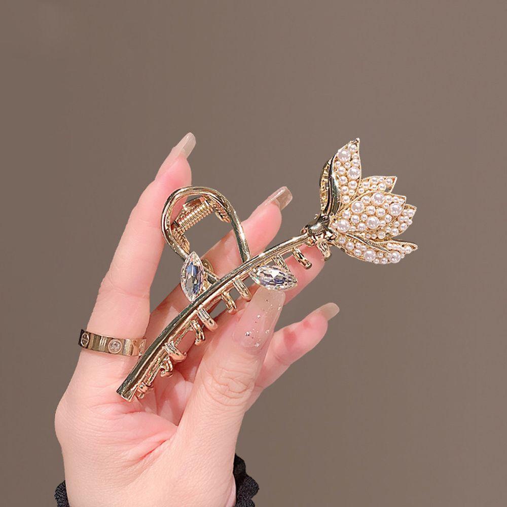 Kẹp Tóc Móng Vuốt Cá Mập Hoa Sen Thanh Lịch Hợp Thời Trang Cho Nữ BERNARDO
