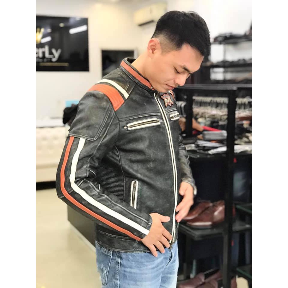 ÁO DA BÒ THẬT NAM CAO CẤP