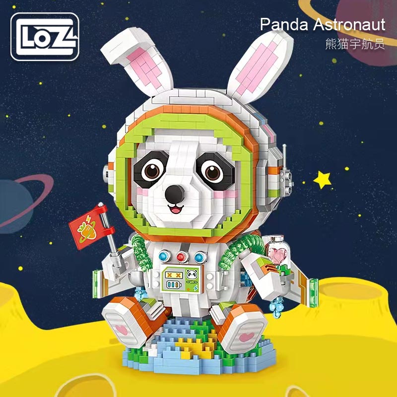 Loz Bộ Đồ Chơi Lắp Ráp Hình Phi Hành Gia Gấu Trúc Dành Cho Bé