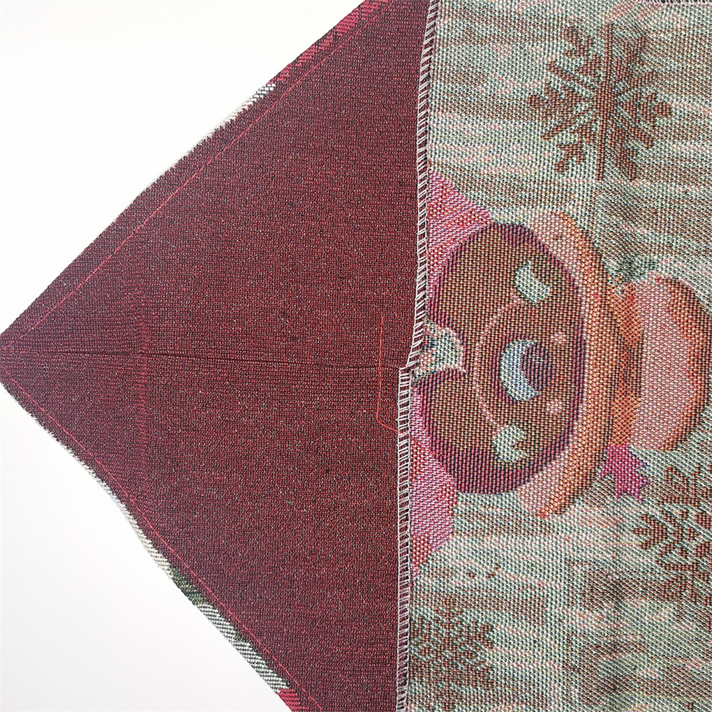 Khăn trải bàn vải lanh Cotton in họa tiết người tuyết/ông già noel độc đáo trang trí bàn tiệc giáng sinh