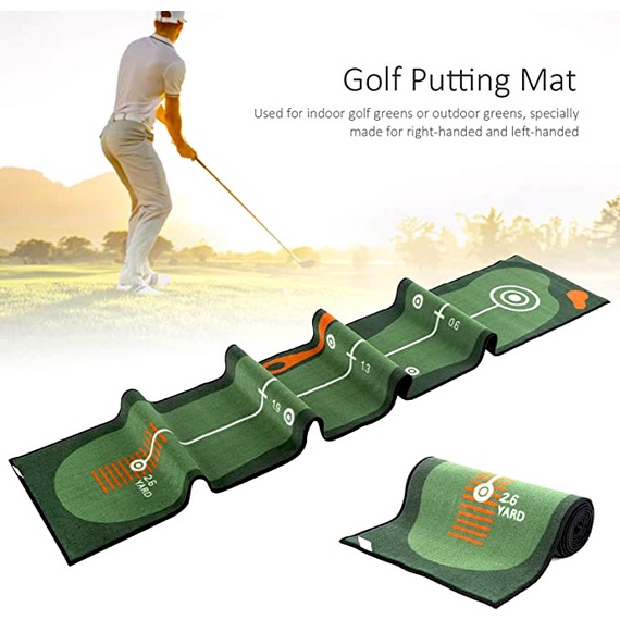 Bộ tập GOLF cơ bản cho người chơi - Combo 03 sản phẩm - Thảm tập Putt + Gậy GOLF nhỏ gọn tiện lợi + Putter lazer