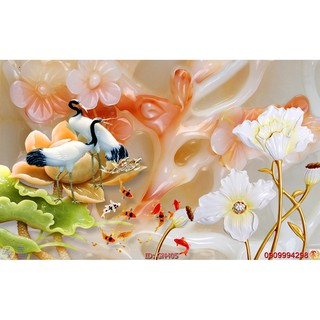 TRANH DÁN TƯỜNG 3D GIẢ NGỌC