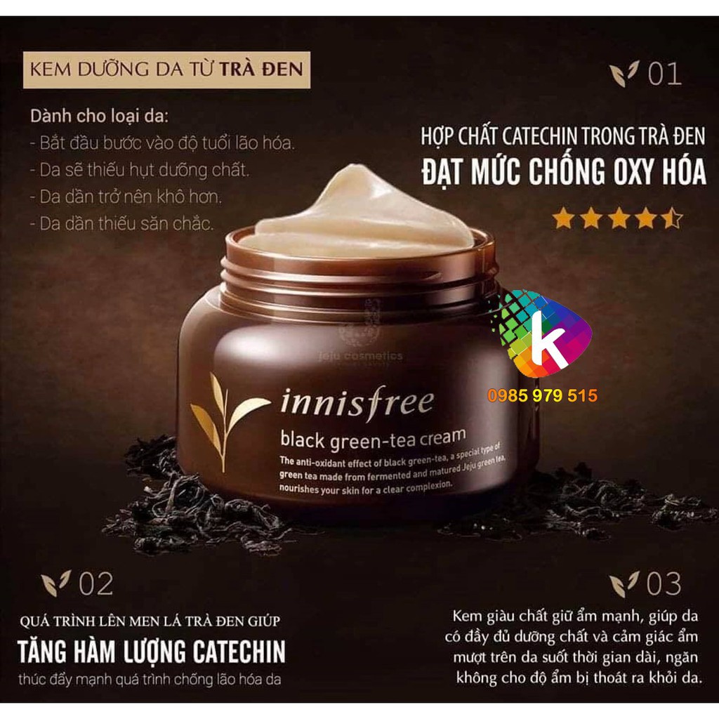 [Sample]  Kem Dưỡng Chống Lão Hóa Ban Đêm Innisfree Black Tea Youth Enhancing Cream | BigBuy360 - bigbuy360.vn
