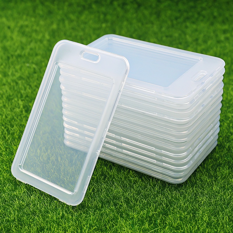 1 Vỏ Bọc Thẻ ID Bằng Nhựa Trong Suốt Đơn Giản