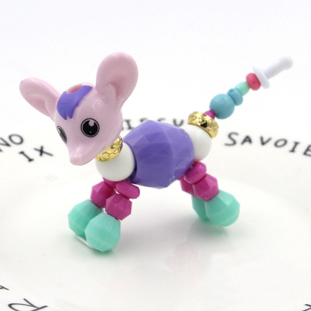 [Vòng Twisty Petz] Vòng đeo tay thời trang cho bé gái biến hình Chuột làm trang sức, đồ chơi bằng hạt nhựa - New4all