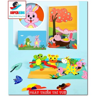 Đồ Chơi Dán Tranh [𝗛𝗢𝗧 𝗜𝗧𝗘𝗠] Tranh Dán Mỹ Thuật