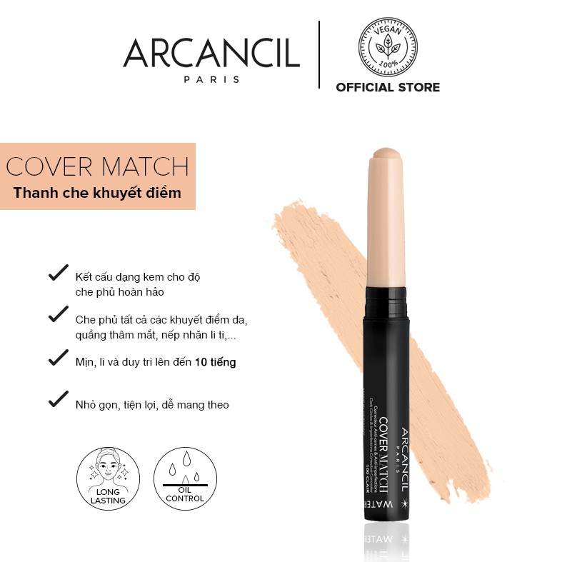 Kem che khuyết điểm Arcancil Cover Match Dark Circles and Imperfections Corrective Concealer 2.5gr