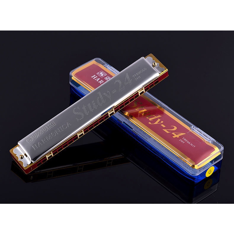 Kèn Harmonica 24 Lỗ Chuyên Nghiệp Cho Xe Suzuki Harmonica Polyphony C / A / F / G