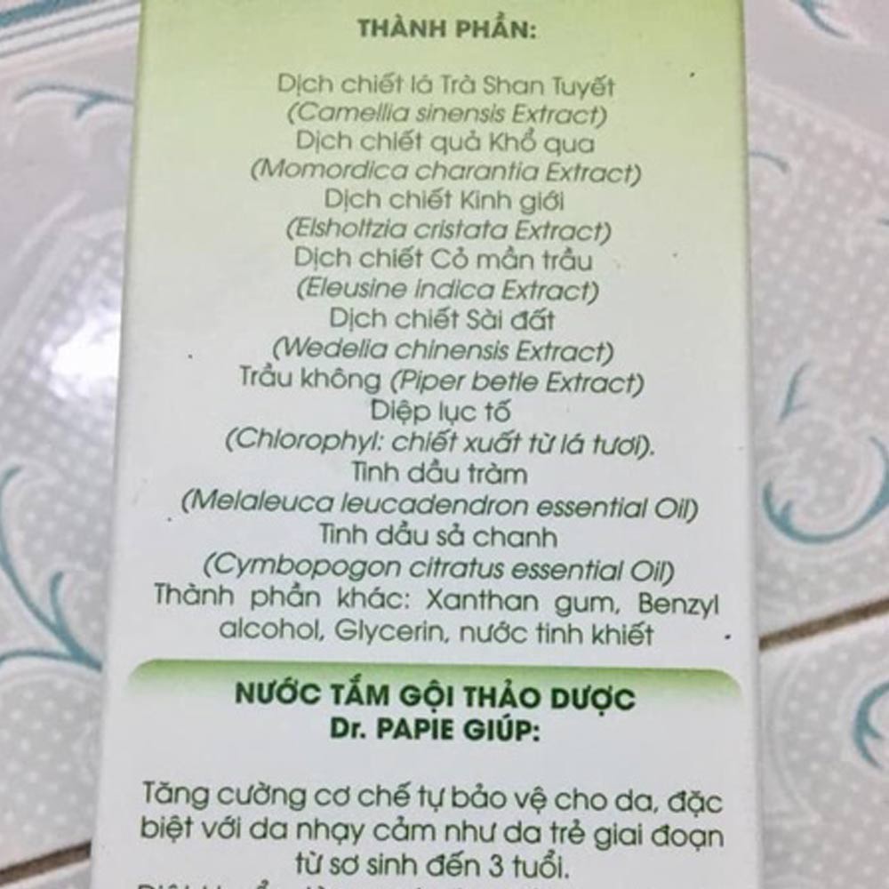 Combo Sữa tắm thảo dược cho bé Tintin và DrPapie: Bộ sản phẩm đặc trị mẩn ngứa, mụn nhọt