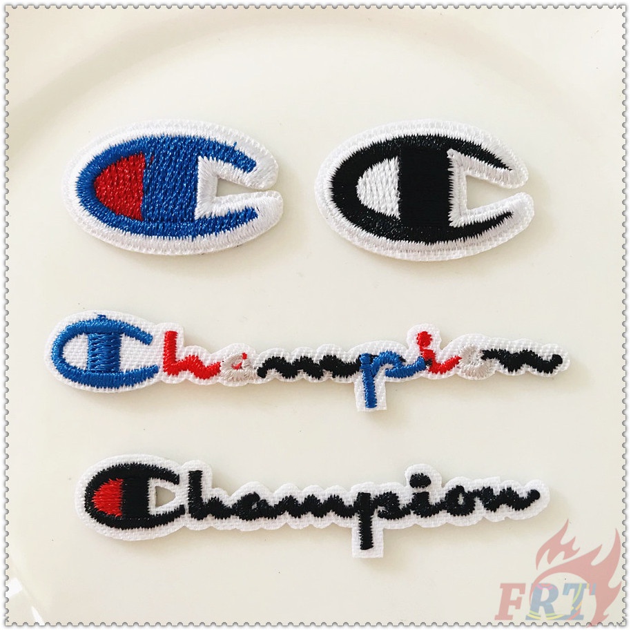 Miếng Dán Vá Quần Áo Phong Cách Champion Dạng Ủi/ May Lên Tiện Lợi Thời Trang