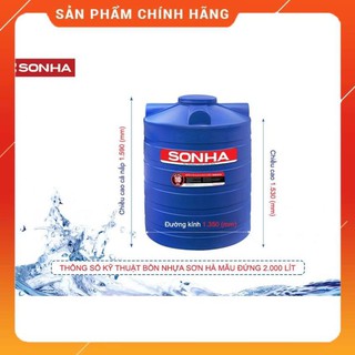 (FREESHP) Bồn nhựa đứng Sơn Hà, bồn nước, téc nước, BH 10 năm