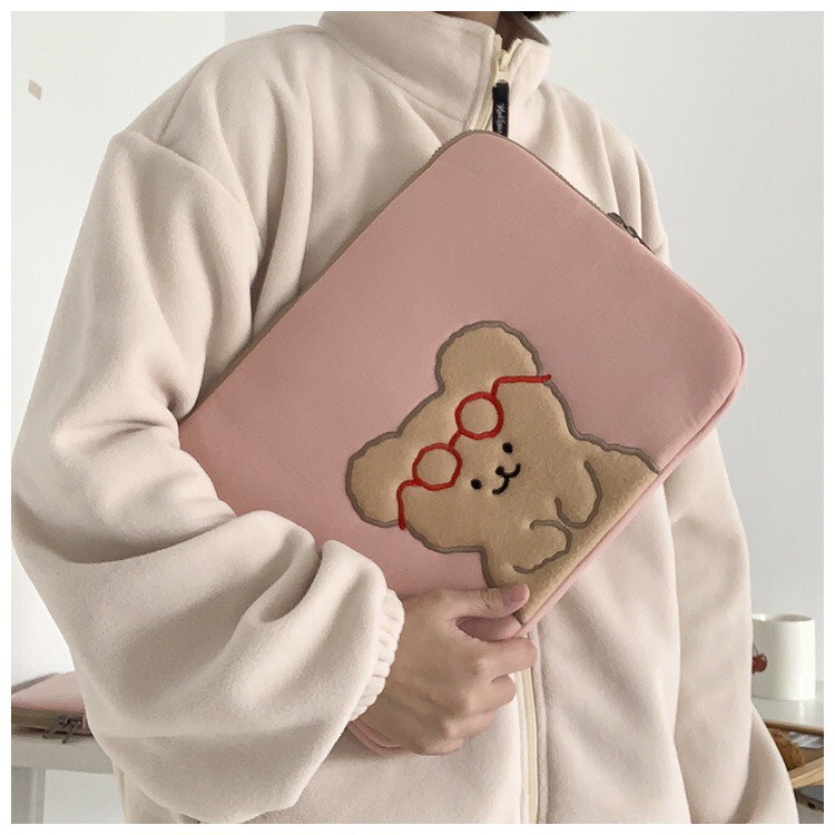 NEW túi đựng máy tính xách tay hình gấu thời trang Hàn Quốc cho ipad 15 13 11 10,5 10,2 | BigBuy360 - bigbuy360.vn