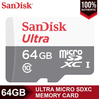 Thẻ nhớ micro SDXC Sandisk 64GB upto 80MB/s 533X Ultra UHS-I - Chính hãng