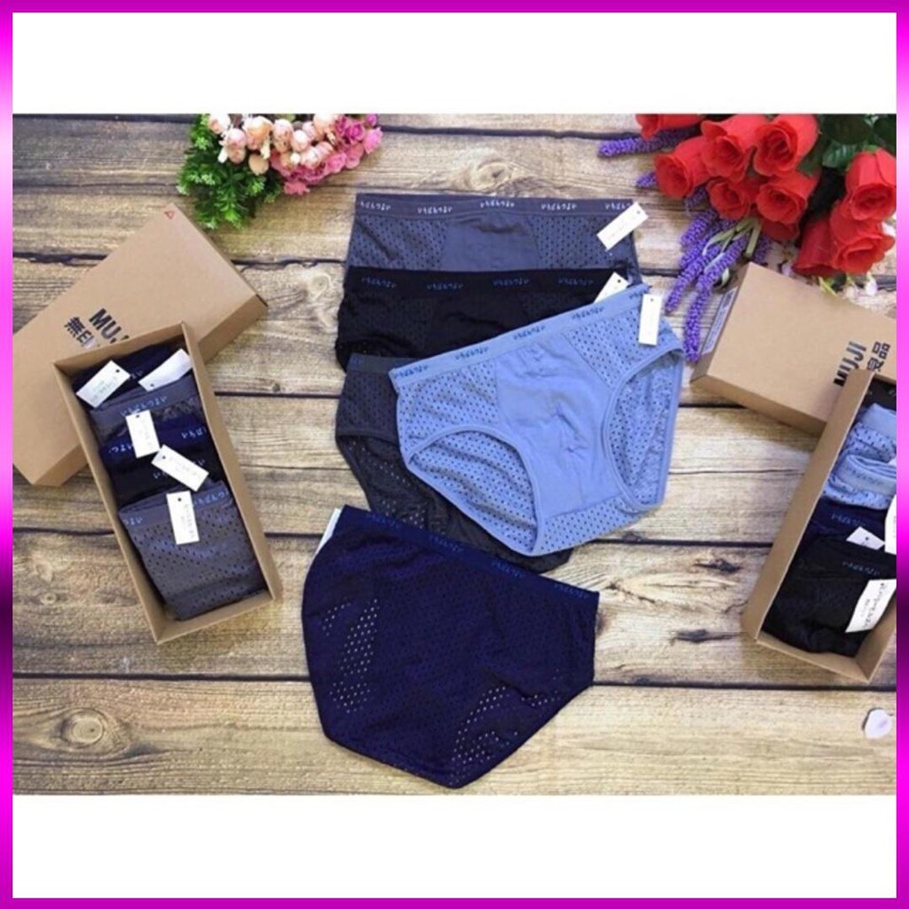 Quần Sịp Nam muji chéo Hộp 5q