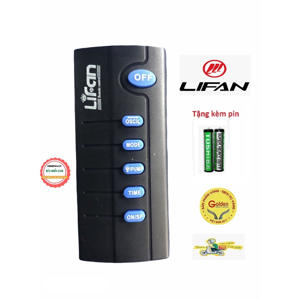 Điều khiển quạt LIFAN chính hãng màu đen (Cam kết sản phẩm là sản phẩm chính hãng )- Tặng kèm pin chính hãng