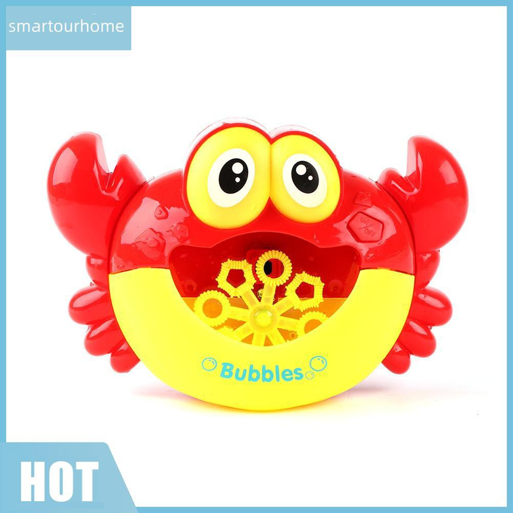 Smartourhome Electric Crab Bubble Machine Bathtub Bubble Maker Light Music Baby Bath Đồ chơi