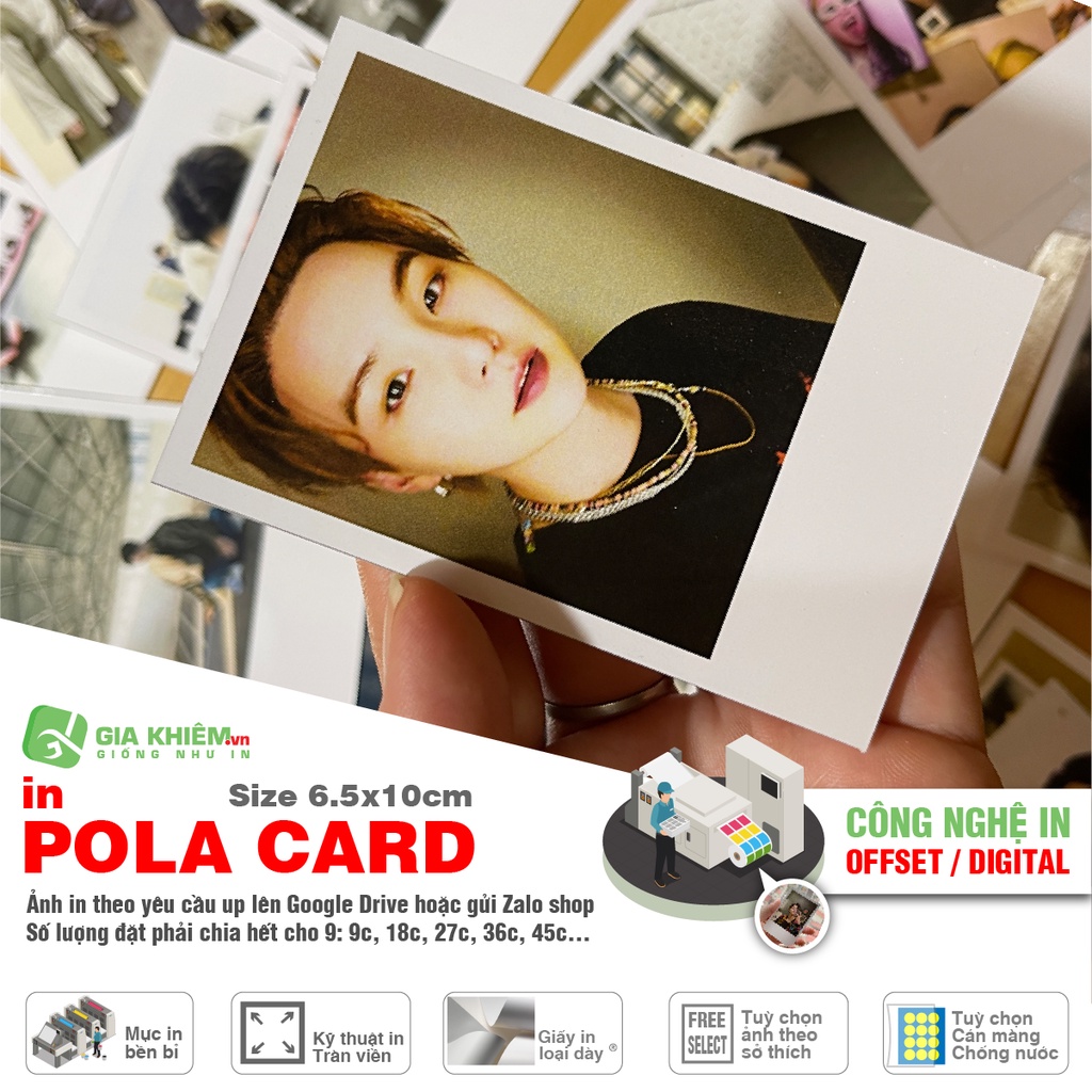 in ảnh Polaroid in Polar theo yêu cầu size 6.5x10cm